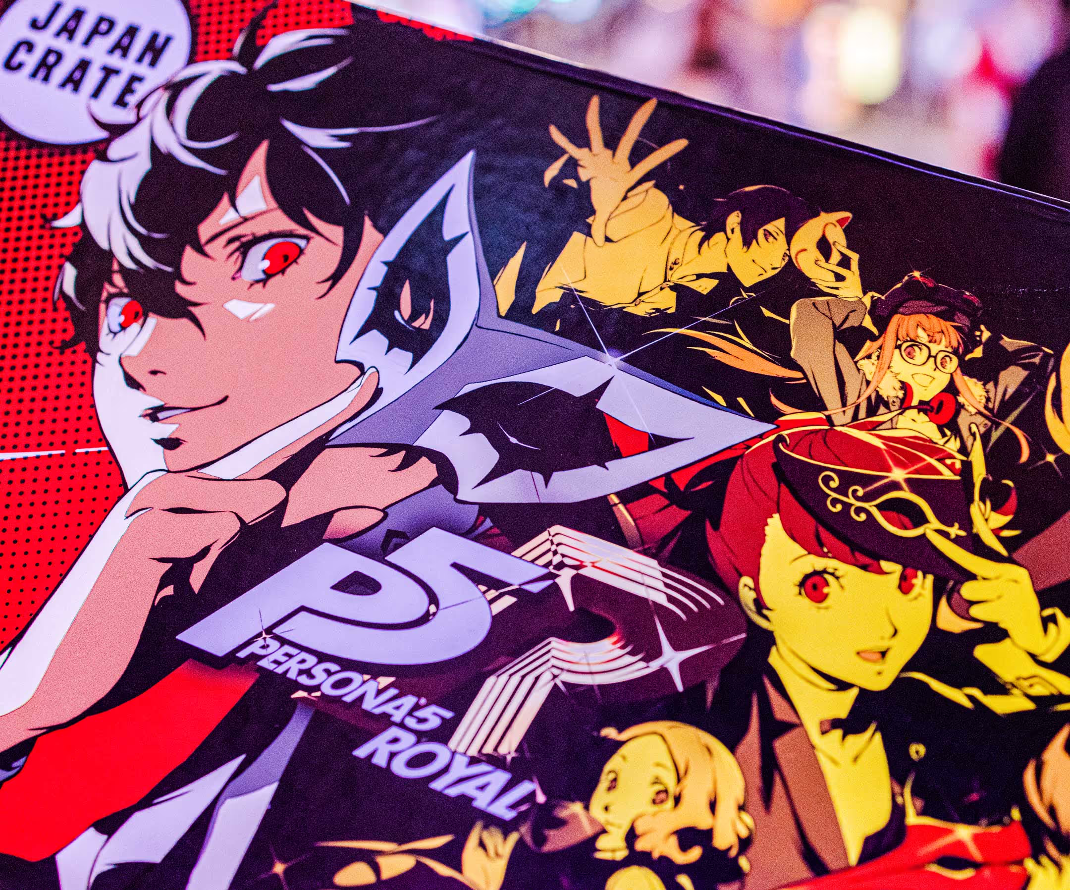 A package featuring art and branding from Persona 5, the video game published by Atlus and Sega.